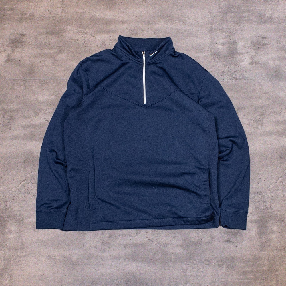 Nike Golf Half Zip 1/2 Swoosh Navy Thermal Sweater
